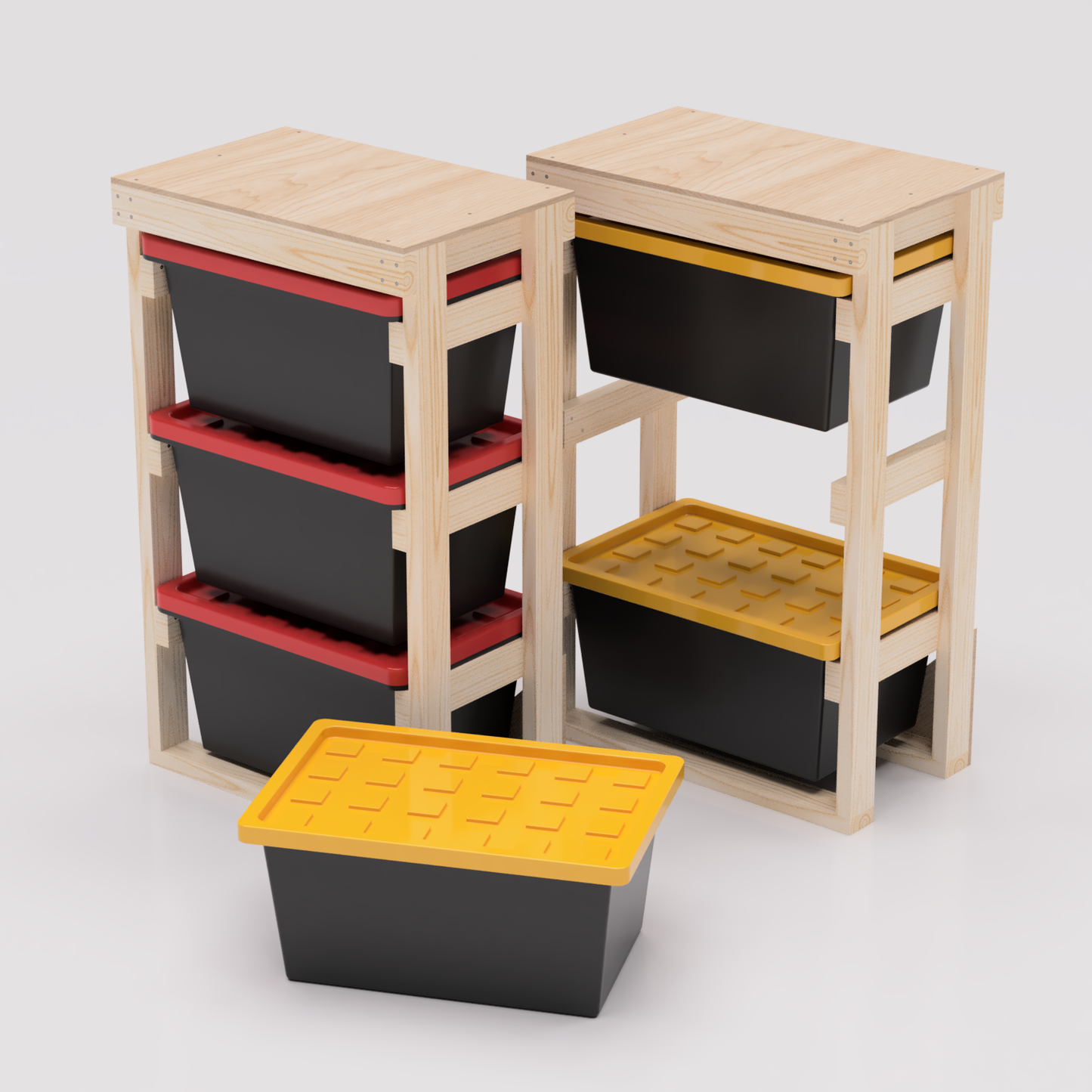 27 Gallon Tote Sideways Storage Rack Plans PDF