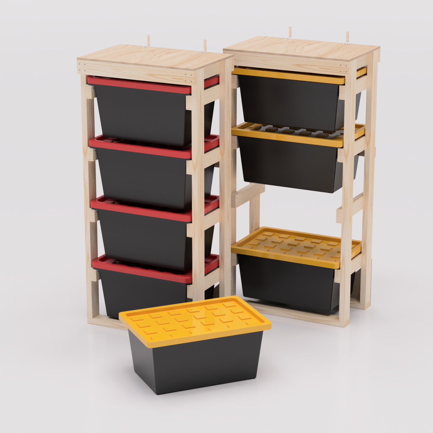 27 Gallon Tote Sideways Storage Rack Plans PDF