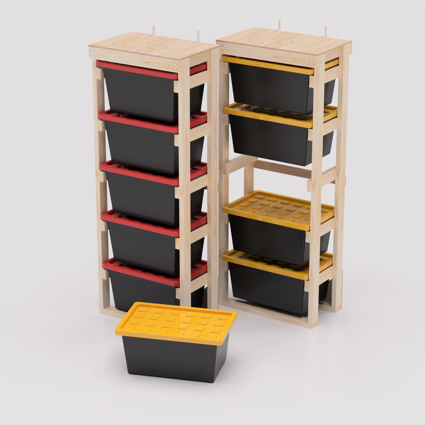 27 Gallon Tote Sideways Storage Rack Plans PDF
