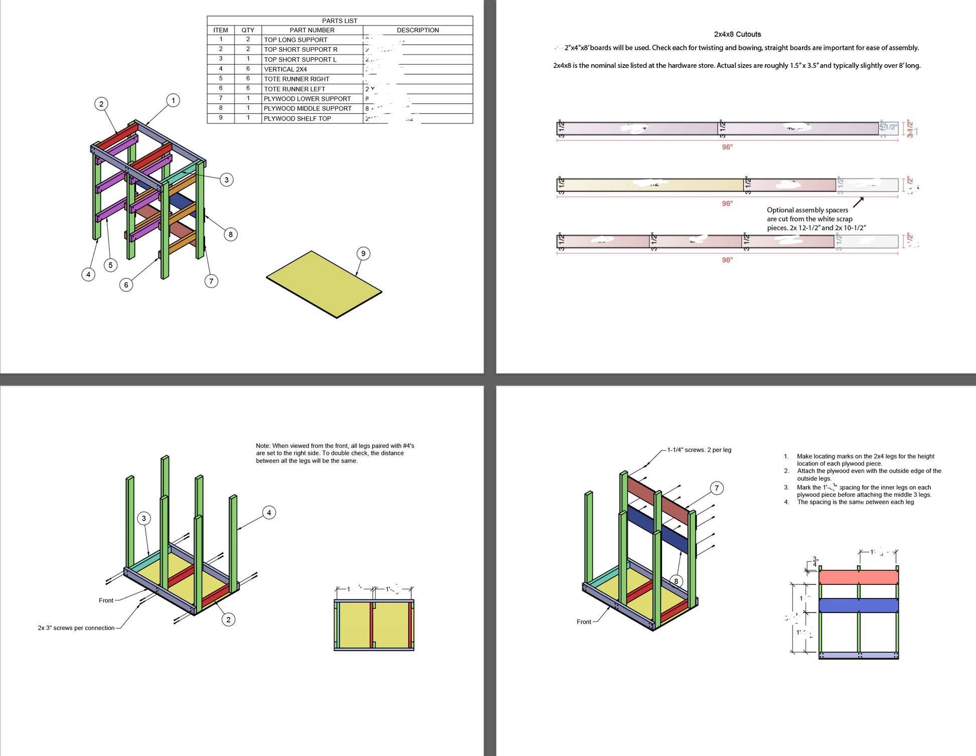Sample Instructions HDX 6 tote rack