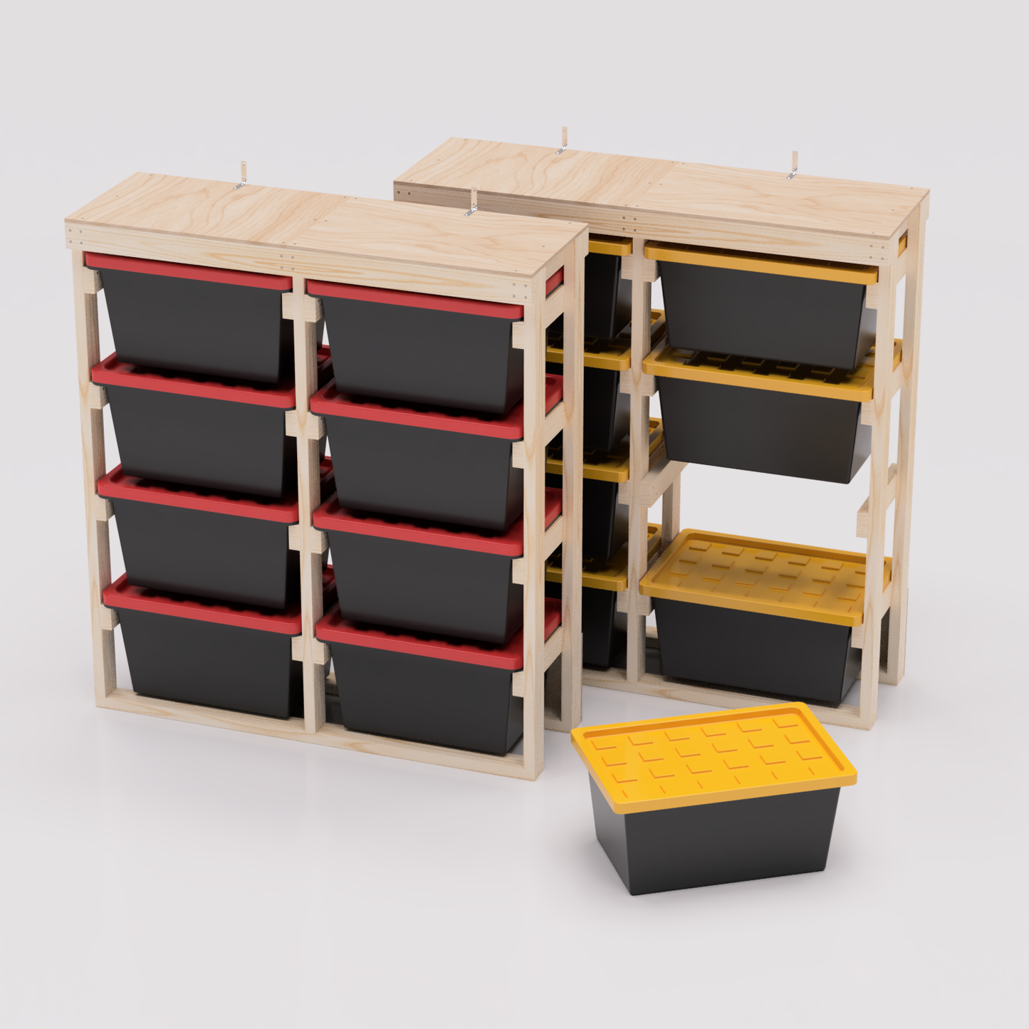 27 Gallon Tote Sideways Storage Rack Plans PDF