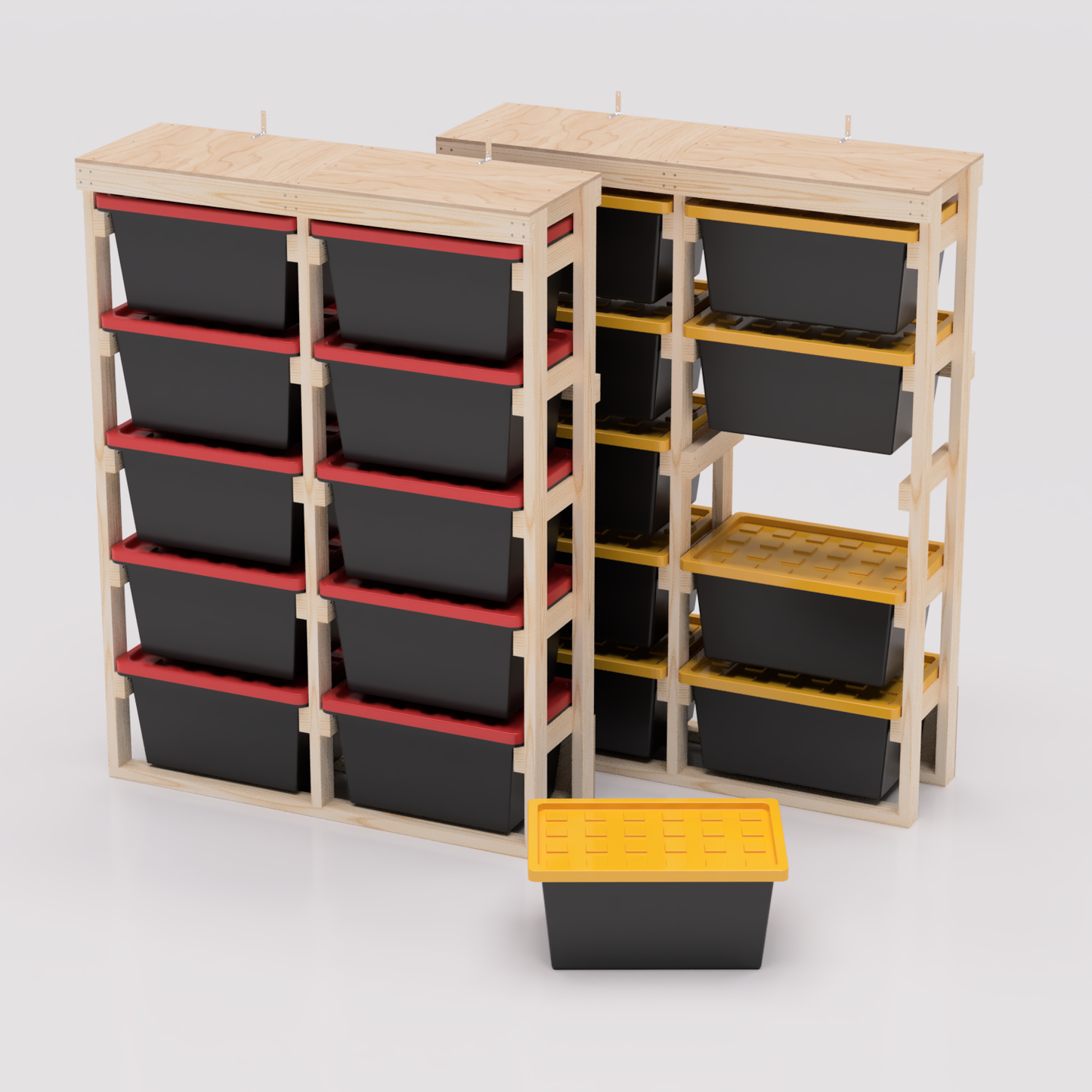 27 Gallon Tote Sideways Storage Rack Plans PDF