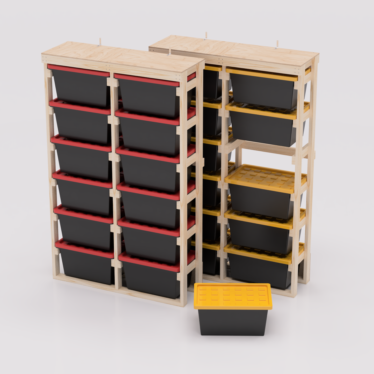 27 Gallon Tote Sideways Storage Rack Plans PDF