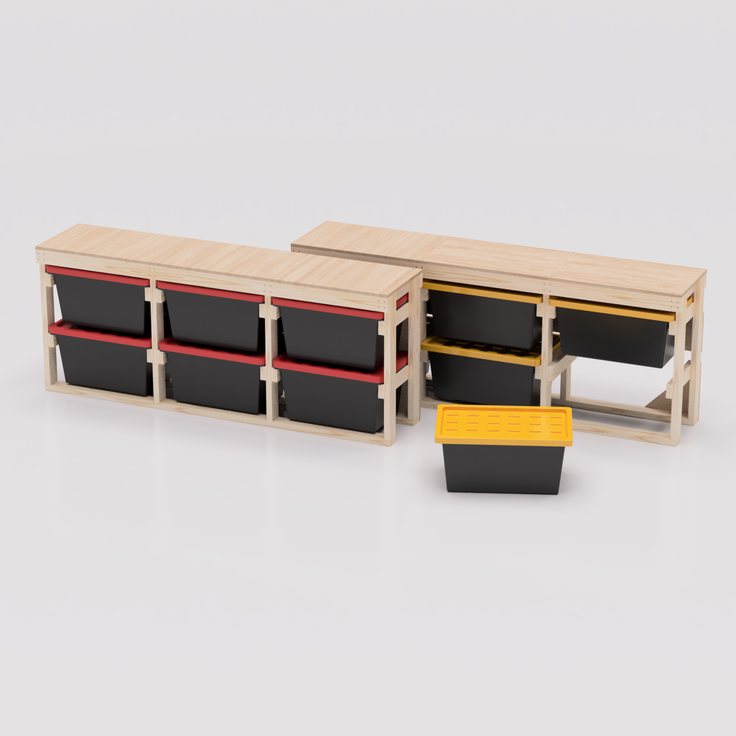 27 Gallon Tote Sideways Storage Rack Plans PDF