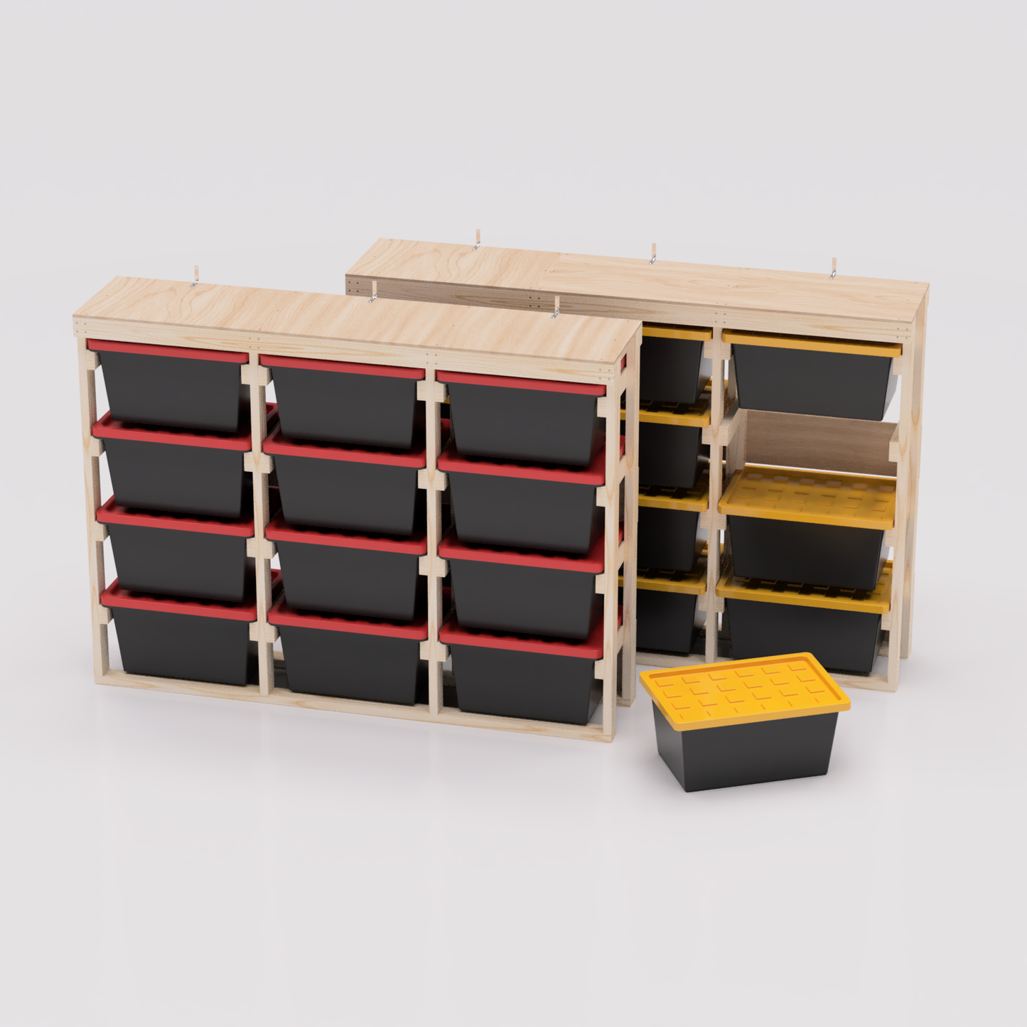 27 Gallon Tote Sideways Storage Rack Plans PDF