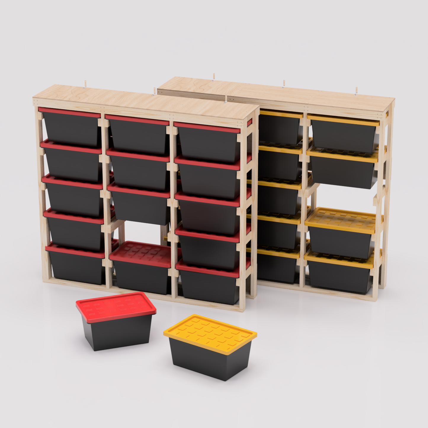 27 Gallon Tote Sideways Storage Rack Plans PDF