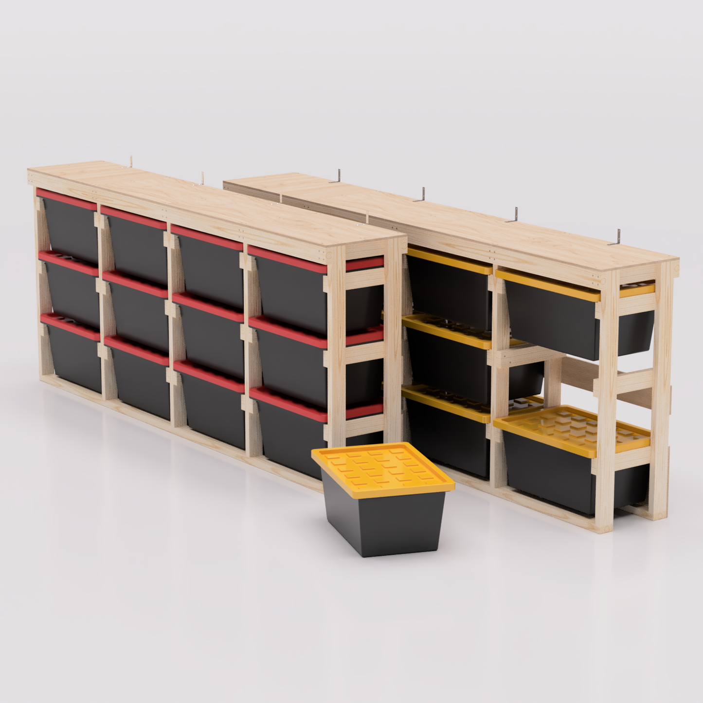 27 Gallon Tote Sideways Storage Rack Plans PDF