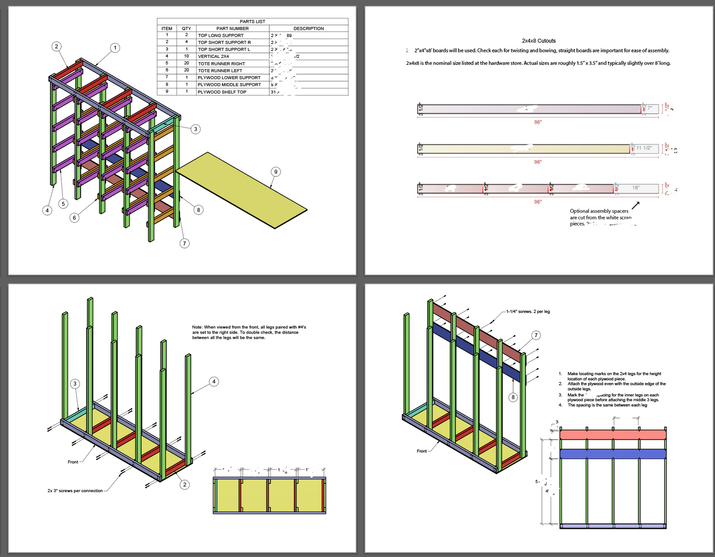 sample instructions for rack that holds 20 hdx totes