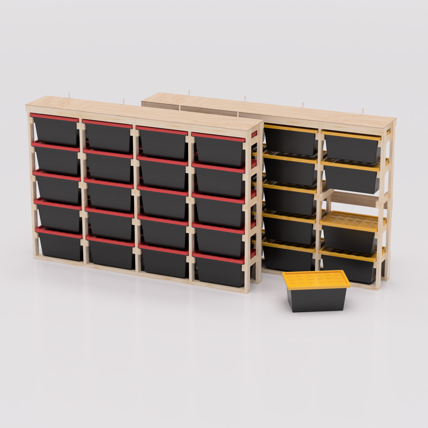 27 Gallon Tote Sideways Storage Rack Plans PDF