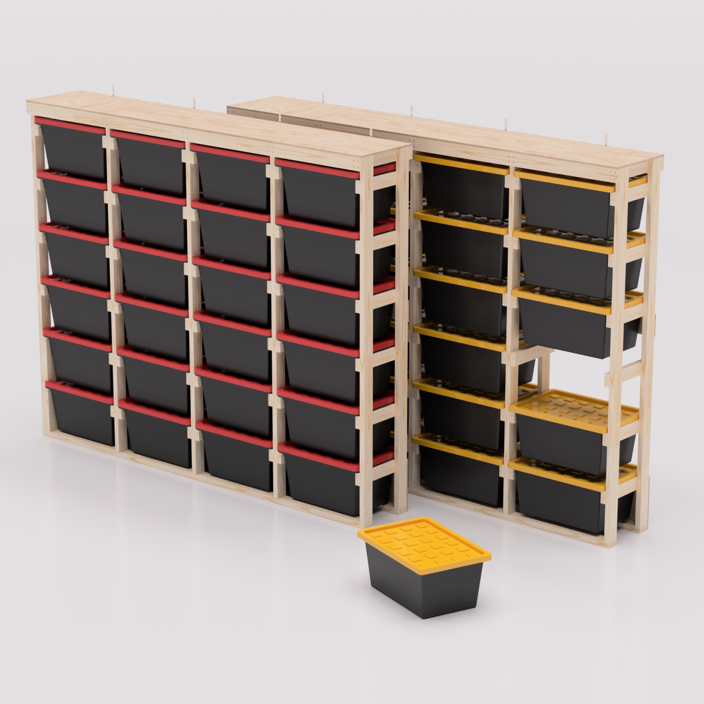 27 Gallon Tote Sideways Storage Rack Plans PDF