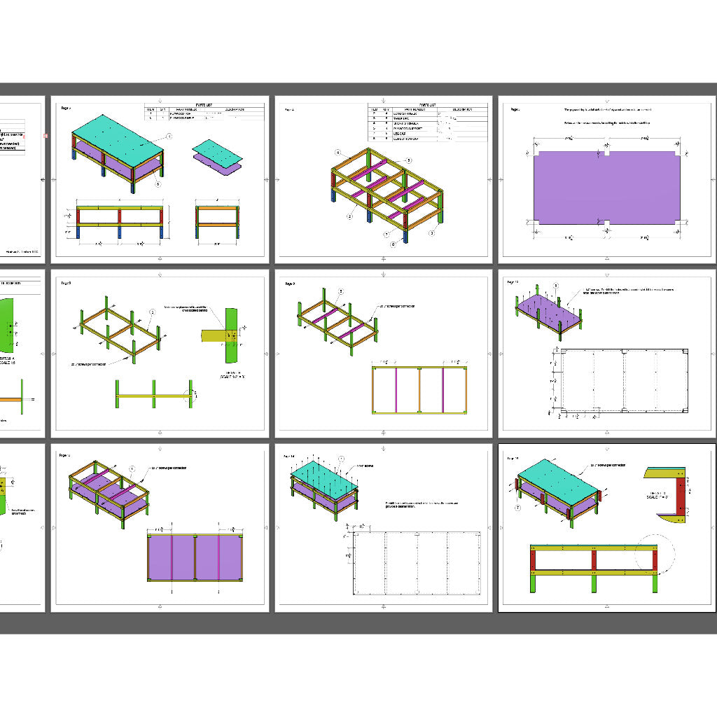 sample instructions for 4x8 workbench