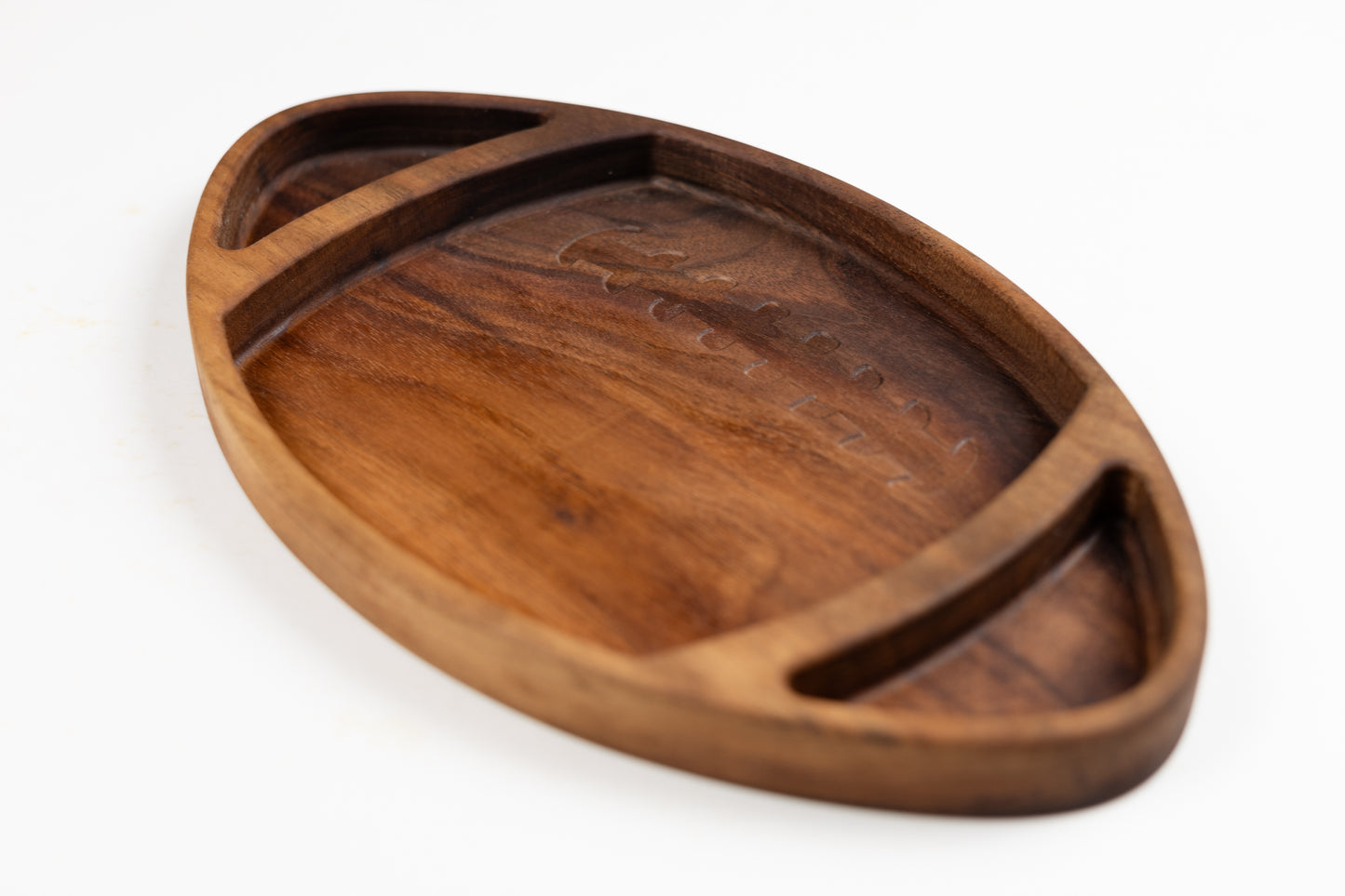 Black Walnut Hardwood Valet Tray with Engraved stitching