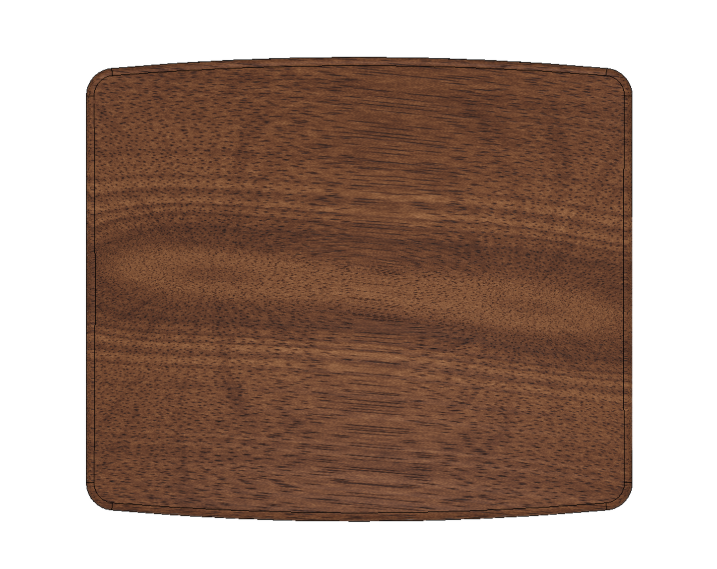 Top View 3d Curved Top Valet Tray