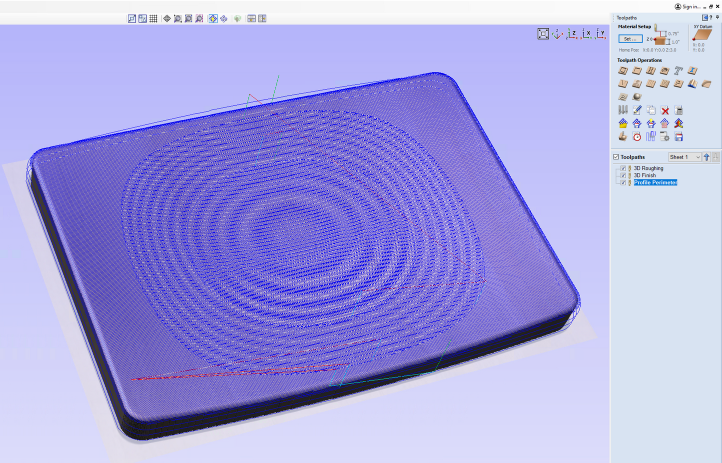 Cut Preview of CNC Cut File for Tray
