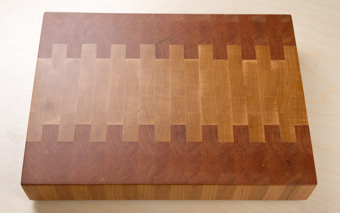 Maple & Cherry 'Ombre' End Grain Cutting Board