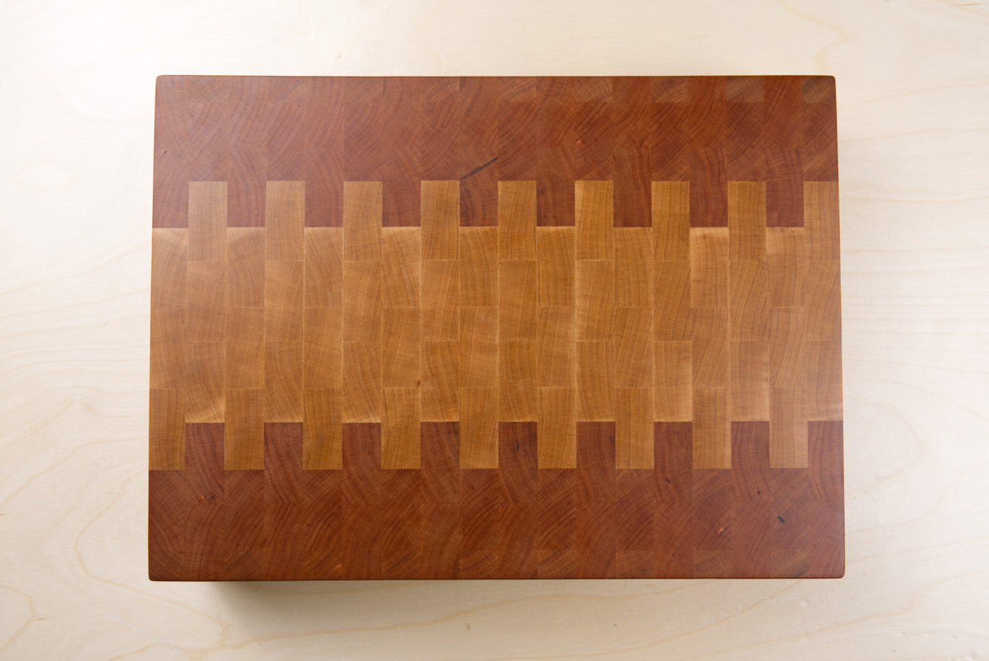 Maple & Cherry 'Ombre' End Grain Cutting Board