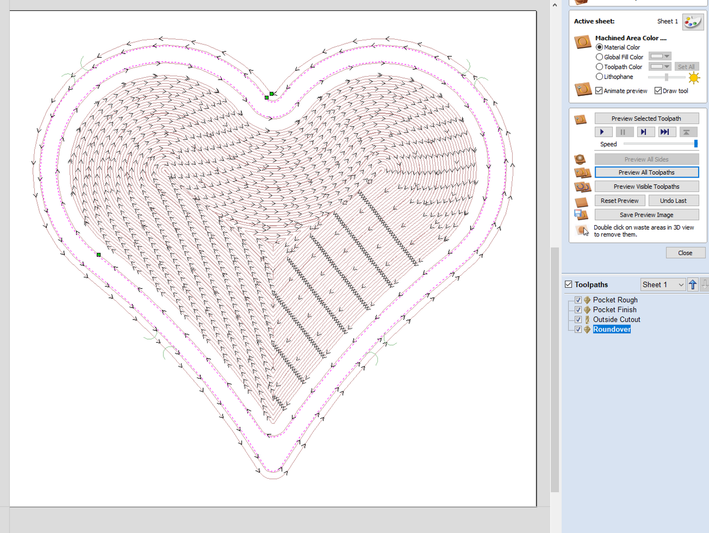 Heart Decorative Tray Cut File