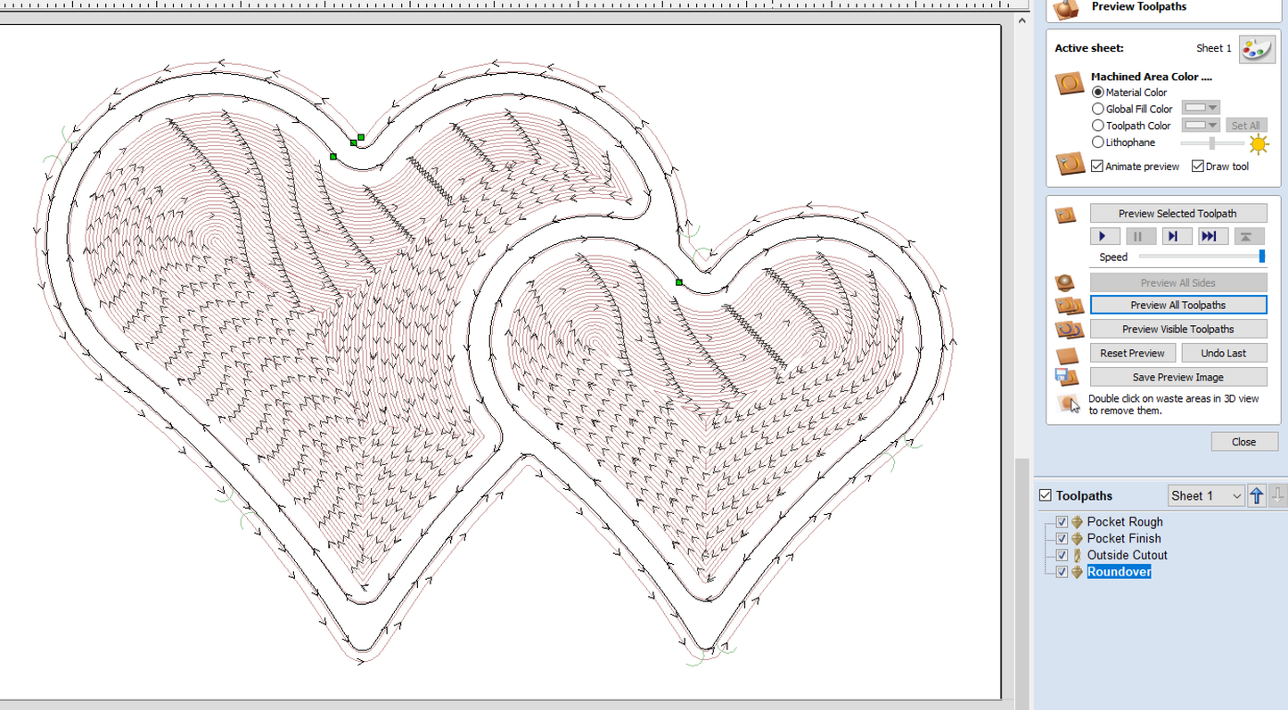 Double Heart 2D Concave