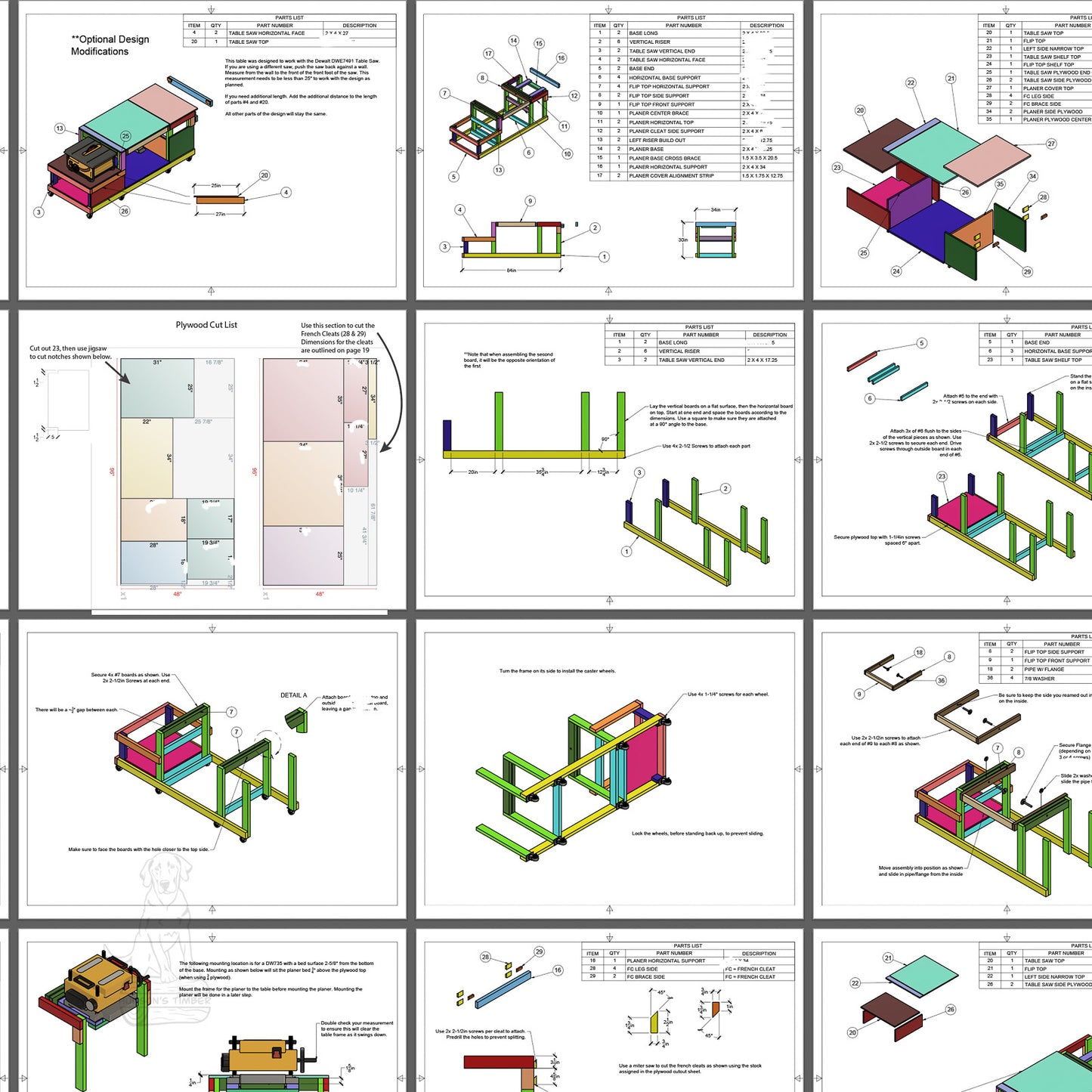 sample of plans for flip top workbench