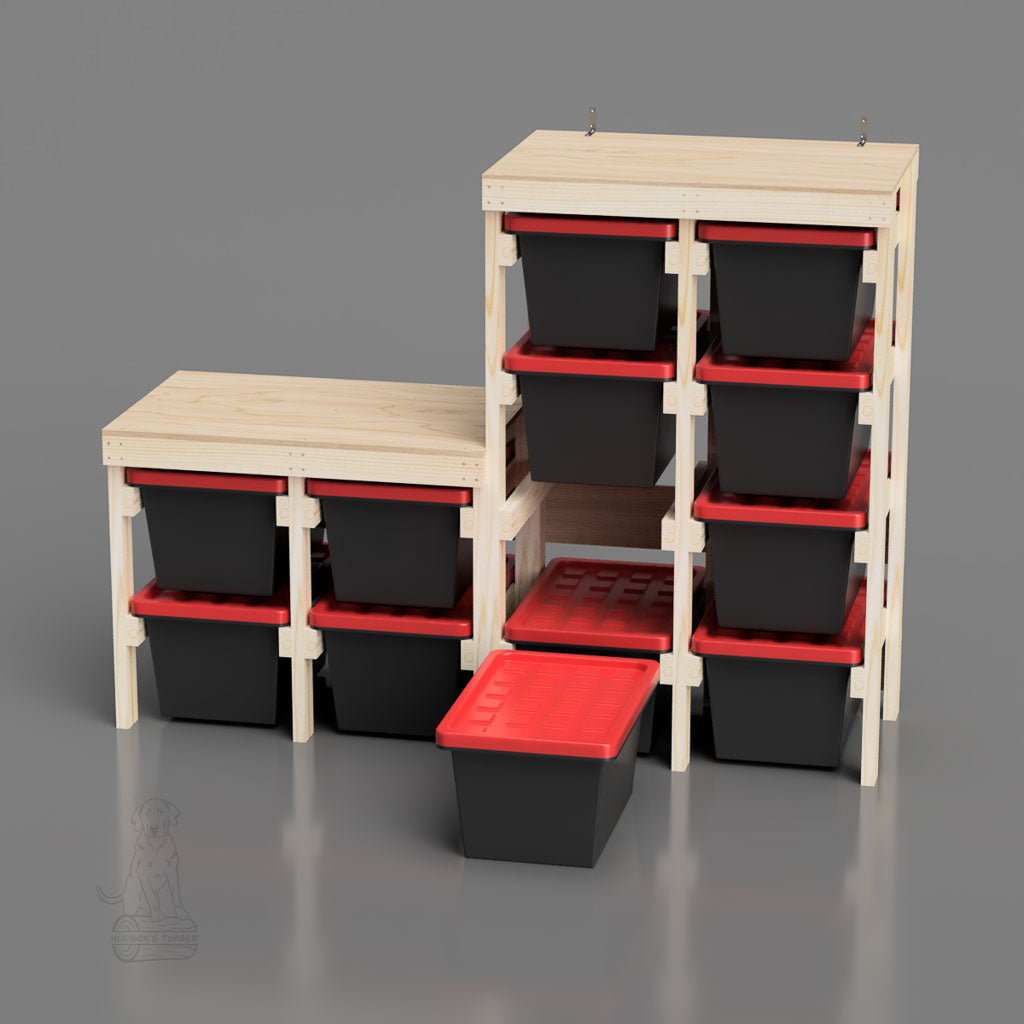 27 gallon tote rack pdf plans for 12 hdx