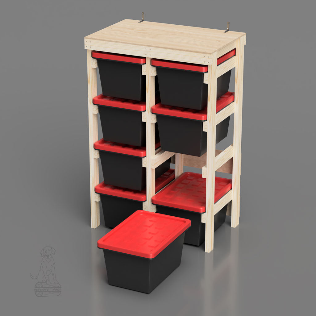 27 Gallon Tote Rack Holds HDX Totes