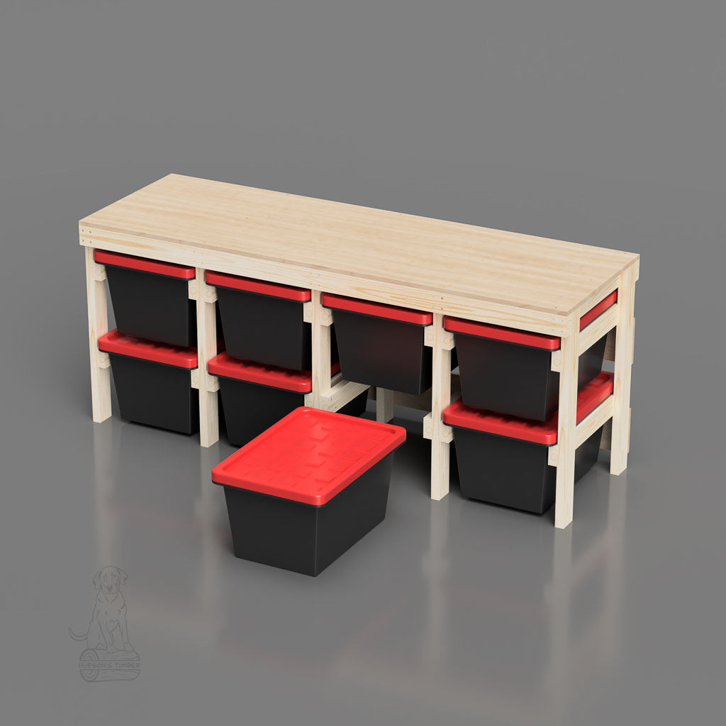 27 gallon tote workbench for hdx totes
