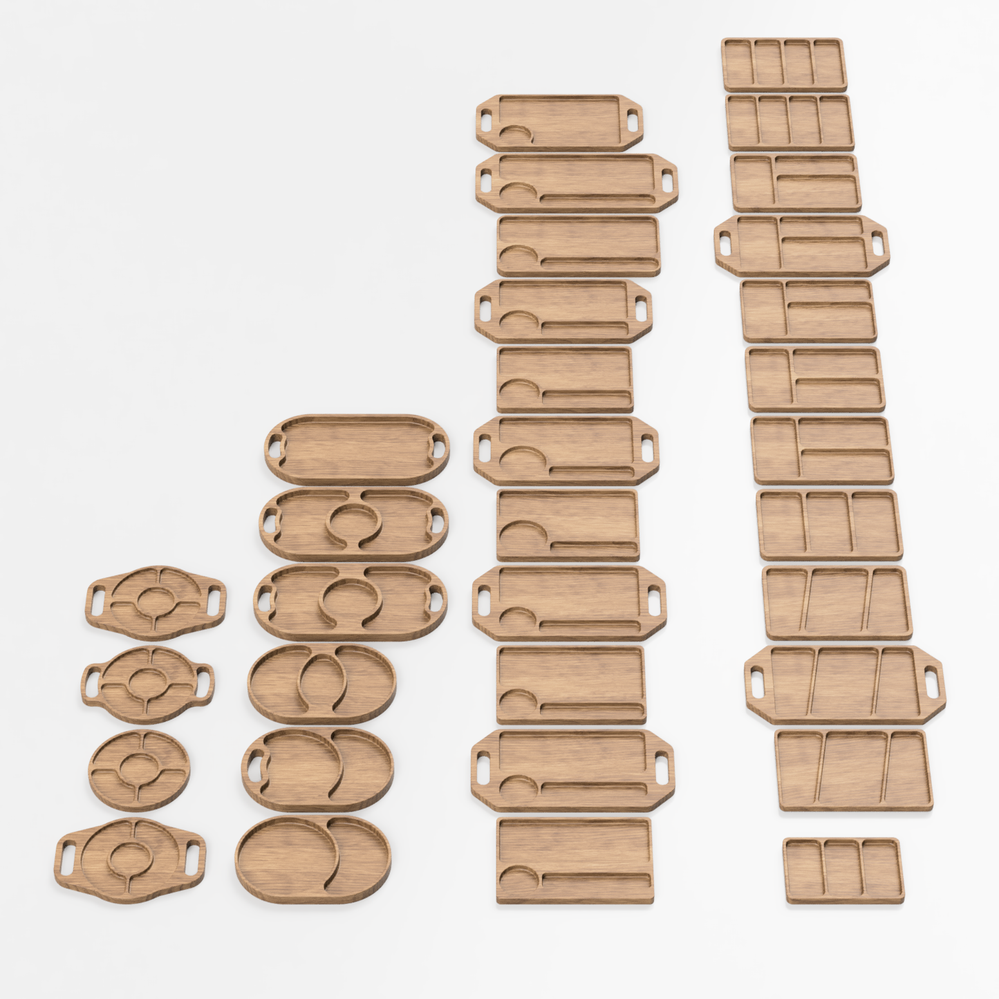 2D Catch All Tray, CNC Cut Files, Bundle A - 33 Designs