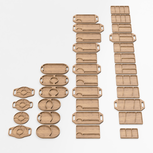 2D Catch All Tray, CNC Cut Files, Bundle A - 33 Designs