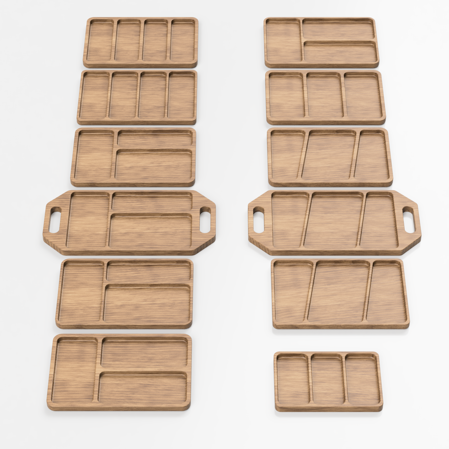 2D Catch All Tray, CNC Cut Files, Bundle A - 33 Designs