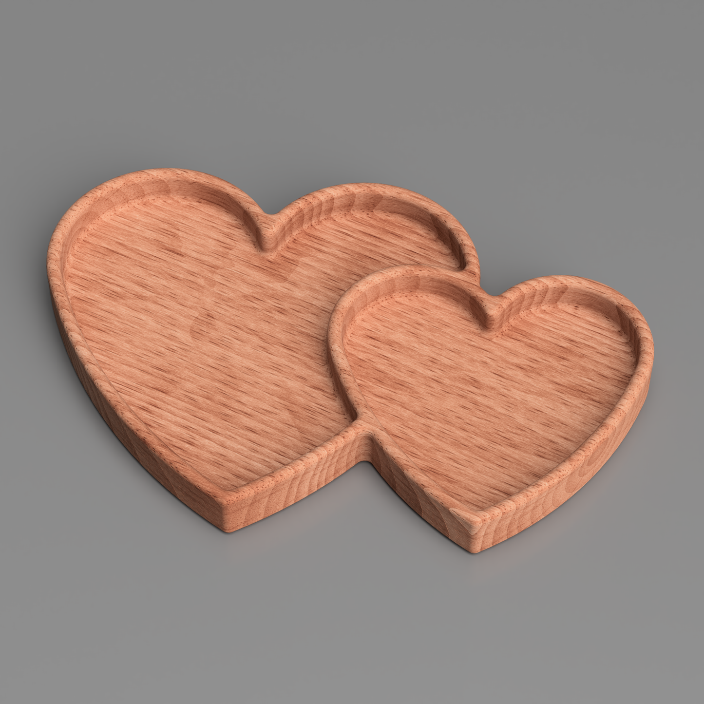 Double Heart Catchall Tray Cut File