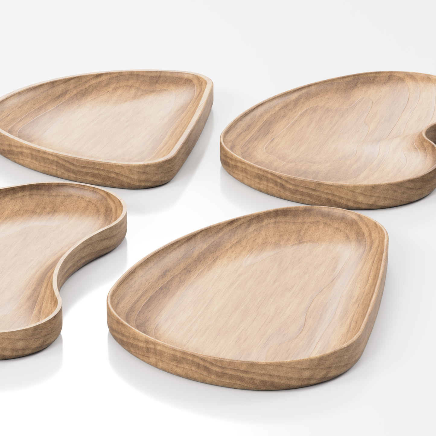 3D STL Pack, CNC Tray Cut Files Bundle A, 15 Designs