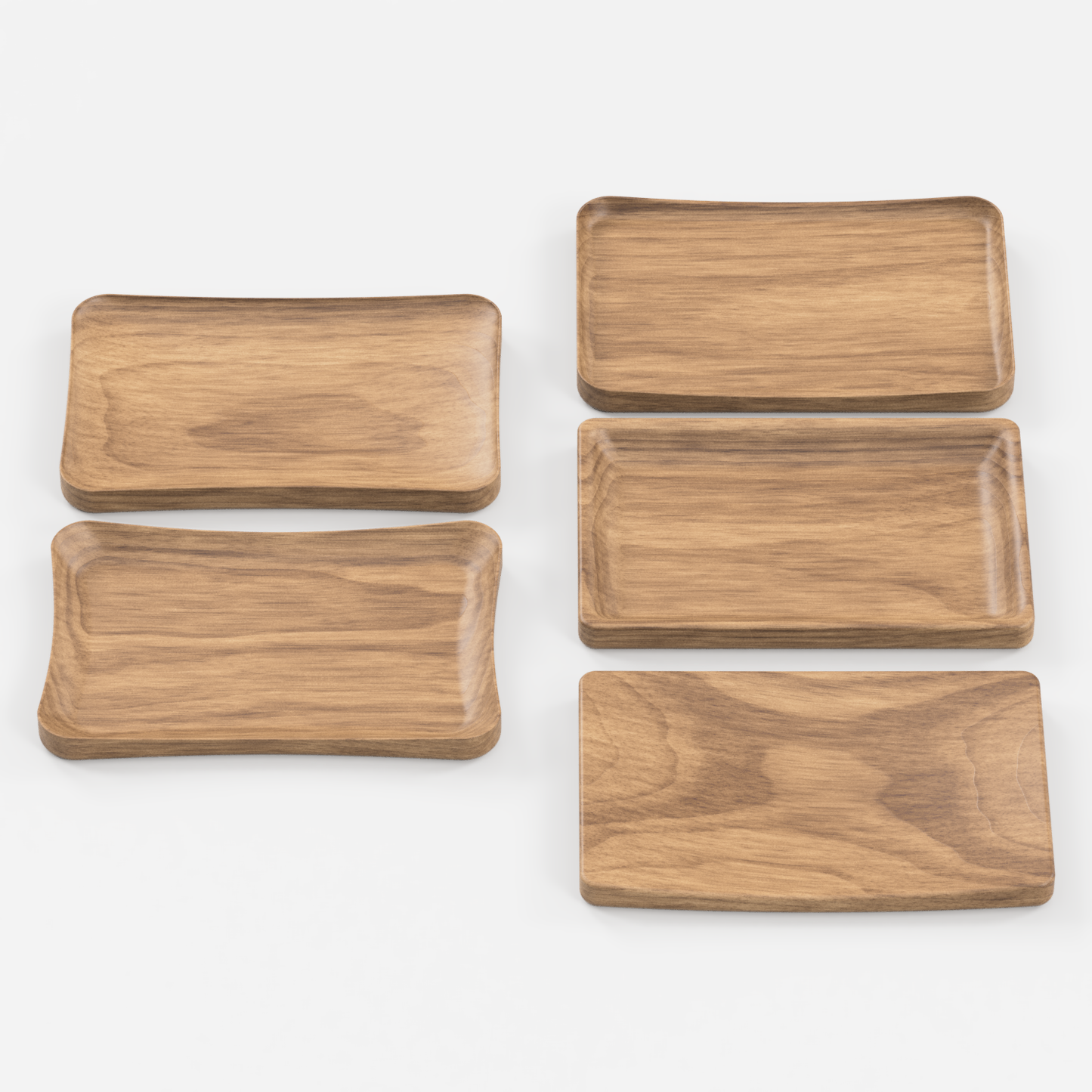 3D STL Pack, CNC Tray Cut Files Bundle A, 15 Designs