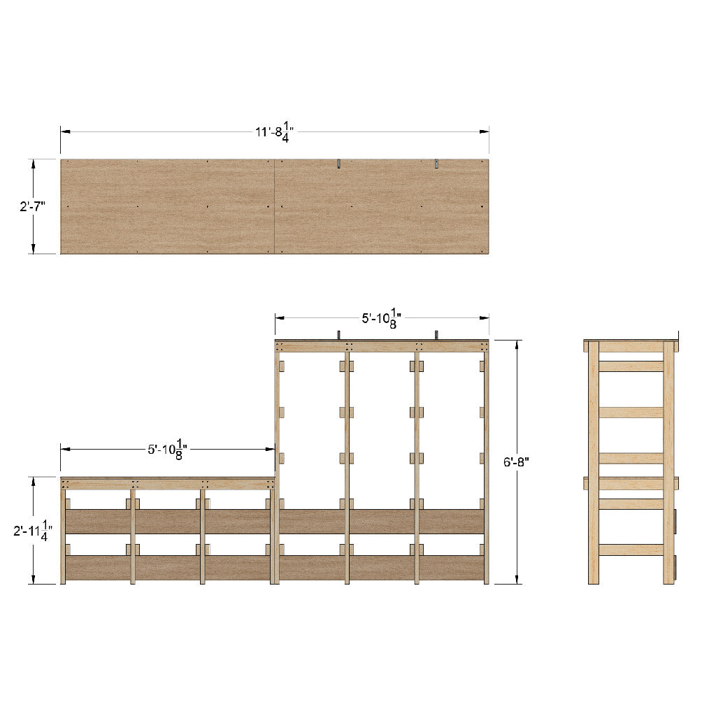 dimensions for tote rack holding 21 totes
