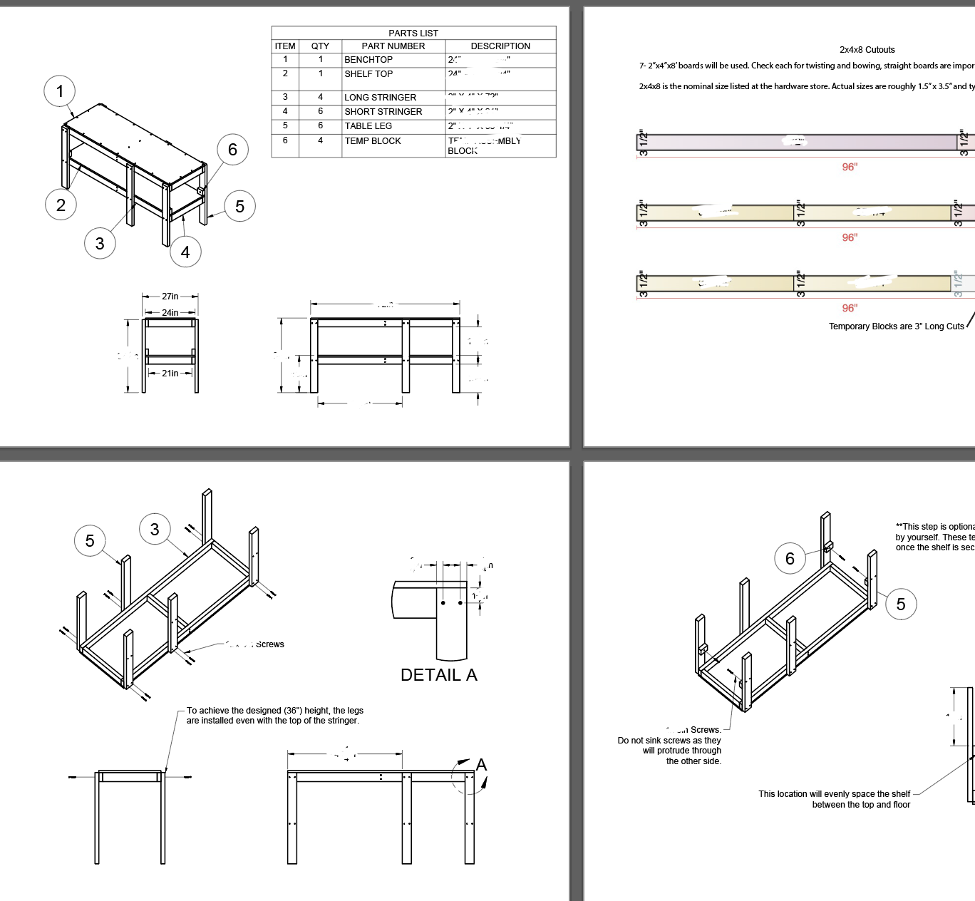 6x2 workbench sample instructions