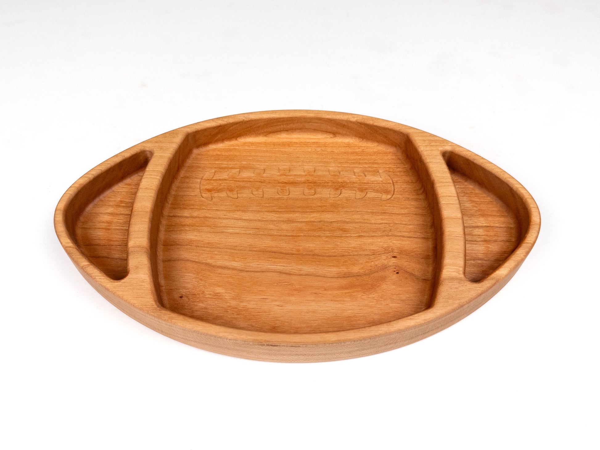 Football Decorative Tray Cherry Hardwood