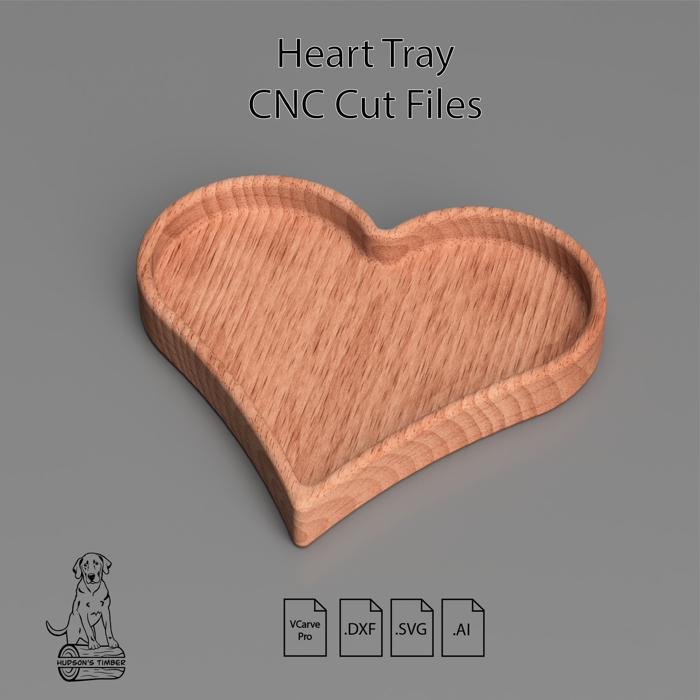 Heart Decorative Tray Cut File