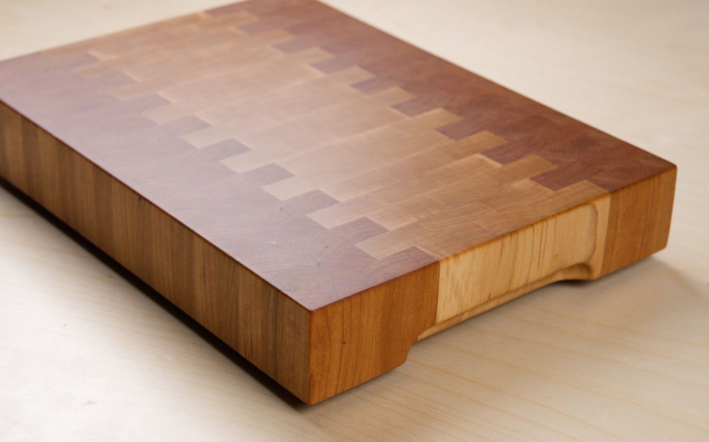 Maple & Cherry 'Ombre' End Grain Cutting Board