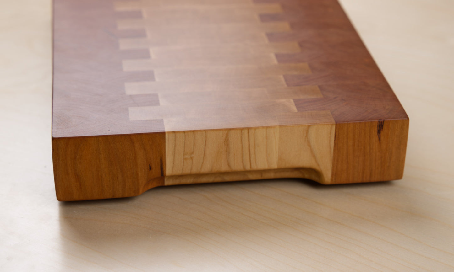 Maple & Cherry 'Ombre' End Grain Cutting Board