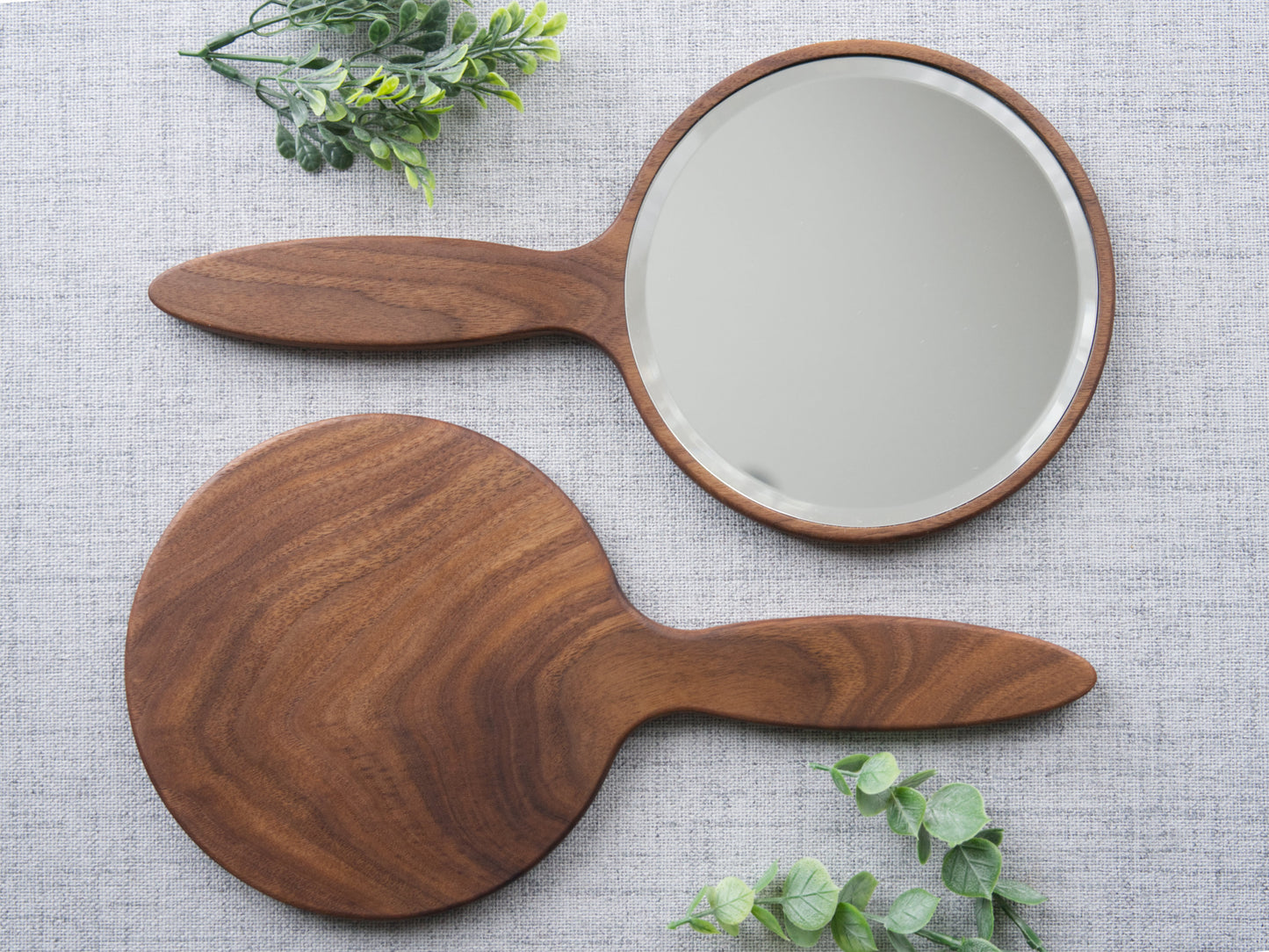 Black Walnut Hardwood Hand Mirror
