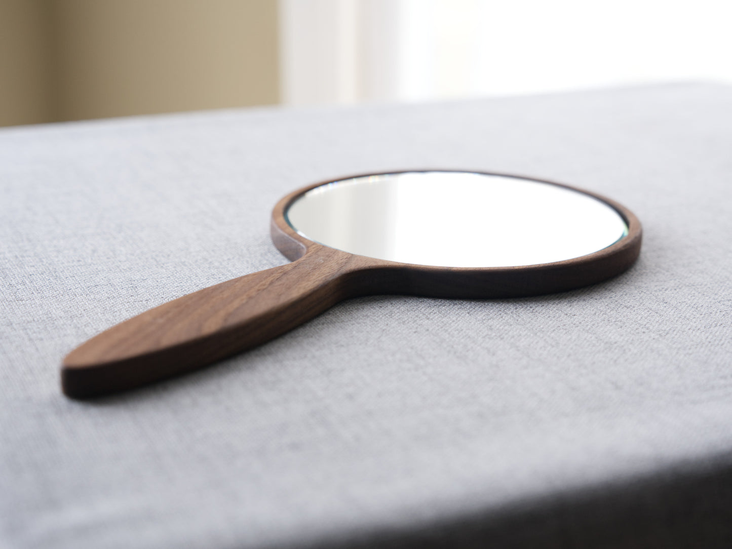 Black Walnut Hardwood Hand Mirror